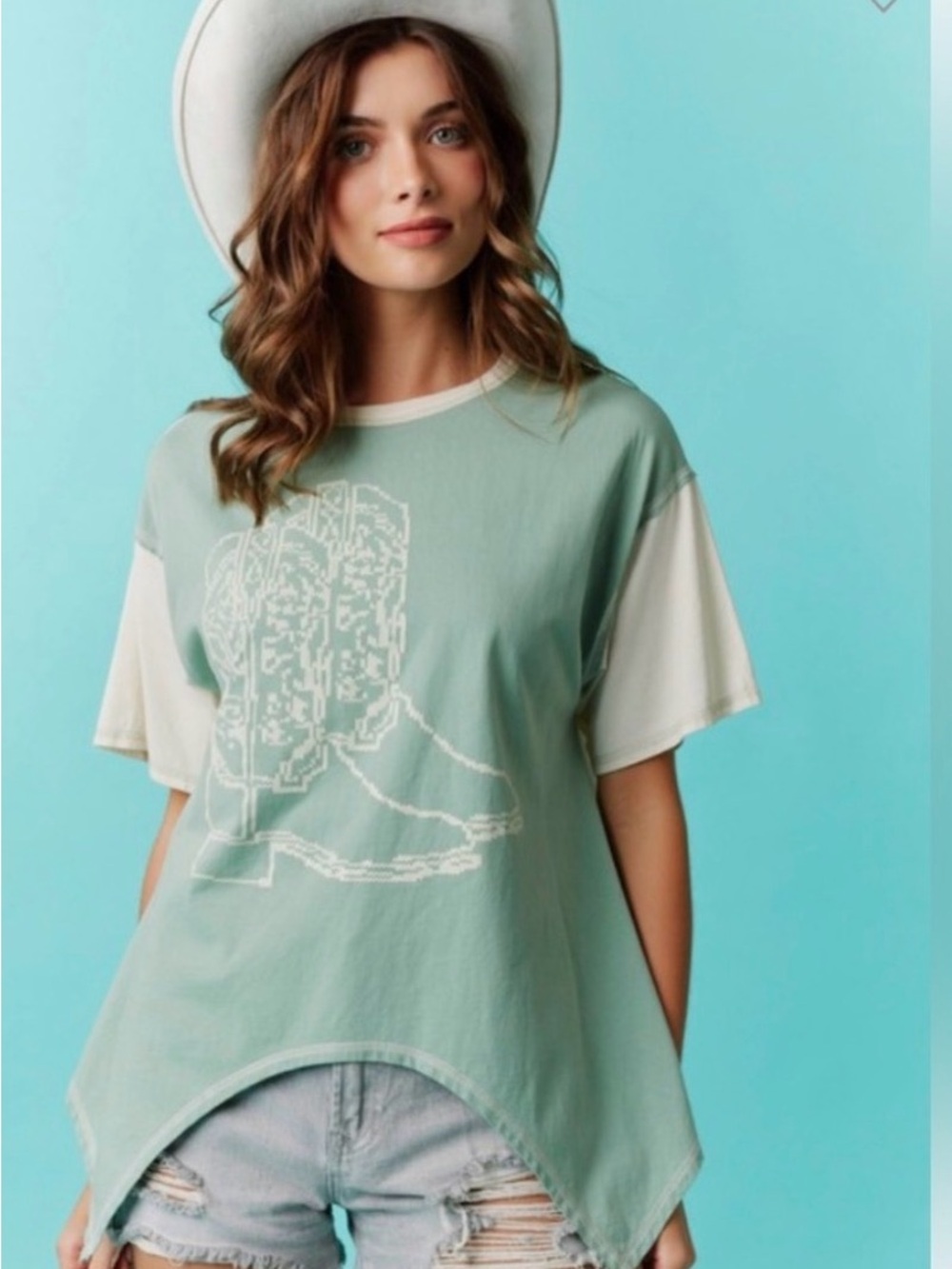 Women’s Mint Green Graphic Maxi Dress